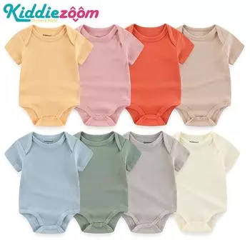 1 шт., комбинезон для маленьких мальчиков и девочек с круглым вырезом и короткими рукавами, одежда для маленьких мальчиков и девочек, хлопковый комбинезон для детей 0-12 месяцев, одежда для новорожденных 12M