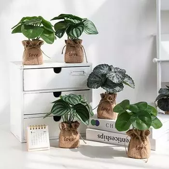 1 шт. комнатное свежее украшение, полное жизненной силы, имитация горшечного растения, натуральные зеленые растения, бонсай, имитация цветов