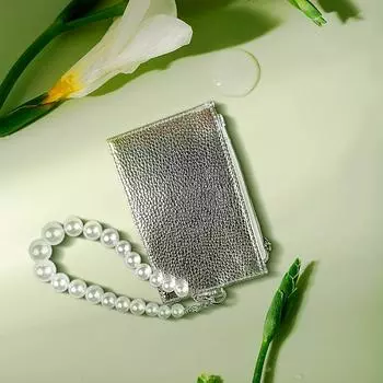 1 шт. Компактный портативный PU практичный легкий держатель для карт глянцевый ежедневный несколько отделений для карт серебряный