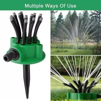 1 шт./компл., 360 градусов, уличный регулируемый автоматический спринклер, система орошения газона и сада, инструмент для орошения с несколькими головками