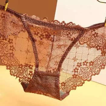 1 шт./компл., кружевные сексуальные трусики, женские трусы, женское нижнее белье с низкой талией, женские трусики, нижнее белье M 42.5-55kg чёрный