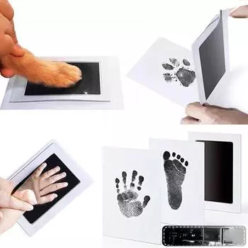 1 шт., комплект отпечатков рук ребенка, отпечаток лапы питомца, сувенир, детские нетоксичные сувениры, литье чёрный