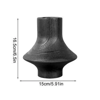 1 шт. Композиция из сухих цветов, ретро-элегантное украшение для входа, простая и атмосферная ваза из углеродного дерева, художественная атмосфера