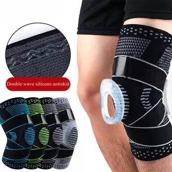 1 шт., компрессионные бандажи для поддержки колена для бега, облегчения боли, восстановления после травм, баскетбола и других видов спорта M красный