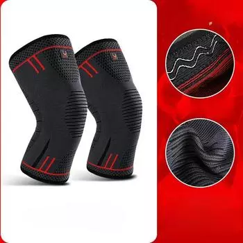 1 шт., компрессионные наколенники, эластичные дышащие наколенники, пружины, защита для спортзала, баскетбола, волейбола, бега M