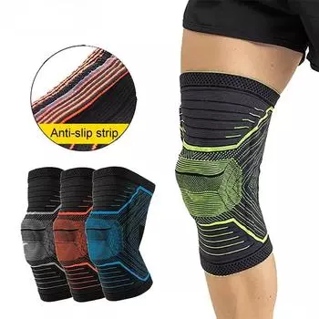 1 шт. компрессионные наколенники для поддержки артрита, передней крестообразной связки, бега, восстановления после травм, баскетбола и других видов спорта M серый