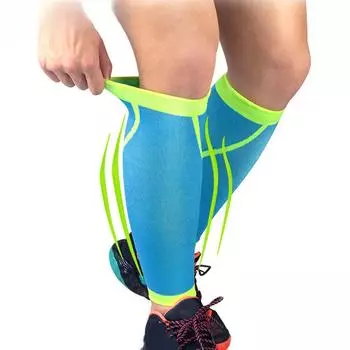 1 шт. компрессионные рукава для голени для мужчин и женщин, компрессионные носки без стопы для велоспорта, бега, гетры, защита от солнца и ультрафиолета M чёрный