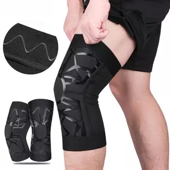 1 шт. компрессионный бандаж на колено для мужчин и женщин, бега, баскетбола, волейбола, тяжелой атлетики, спортзала M Thigh 32-38cm