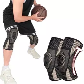 1 шт., компрессионный бандаж на колено для женщин и мужчин, баскетбольный спортивный бандаж, защита, стабилизирующий бандаж, поддержка колена, боль в мениске M