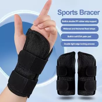 1 шт. компрессионный бандаж на запястье с регулируемой застежкой-лентой с отверстием для большого пальца, дышащий туннель для запястья, рельефная поддержка запястья Left Hand