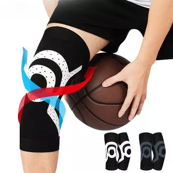 1 шт., компрессионный наколенник из влагоотводящего материала наколенник для бега, тяжелой атлетики, упражнений и повседневного использования M