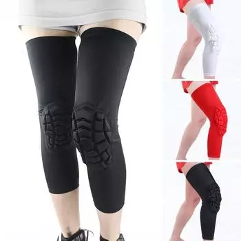 1 шт. компрессионный наколенник мягкий дышащий впитывающий пот нескользящий баскетбольный футбольный наколенник для молодежи и взрослых XL чёрный