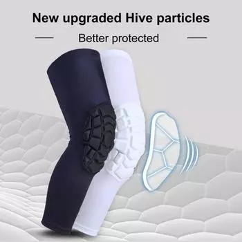 1 шт. компрессионный наколенник мягкий дышащий впитывающий пот нескользящий баскетбольный футбольный наколенник для молодежи и взрослых M чёрный