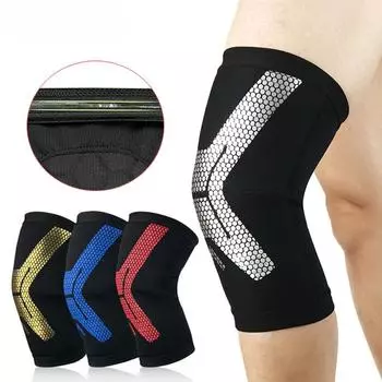 1 шт., компрессионный рукав для колена, восстановление отеков, наколенник, поддержка облегчения боли для бега, баскетбола, футбола, тренировок в тренажерном зале, спорт M