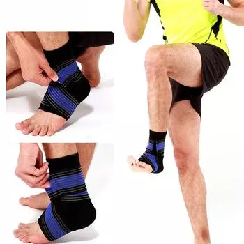1 шт. компрессионный рукав для лодыжки, регулируемый ремень и нескользящая поддержка лодыжки для удобной посадки, для снятия давления и боли