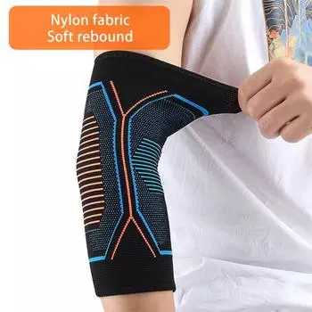 1 шт., компрессионный рукав для локтя, высокоэластичный дышащий, износостойкий, целенаправленная поддержка, налокотники, спортивные защитные щитки L