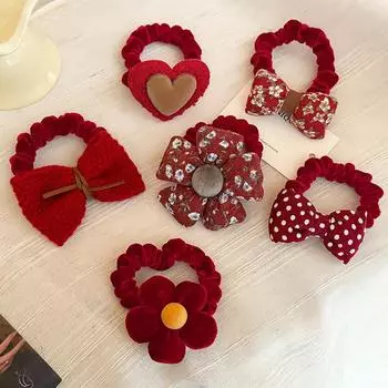 1 шт. конский хвост прекрасный новогодний изящный конский хвост веревка для волос красная повязка на голову бант аксессуары для волос