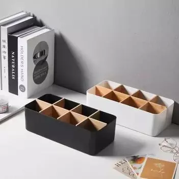 1 шт. Контейнер для хранения с отделениями без перфорации, многофункциональный настольный ящик для сортировки домашних хозяйств