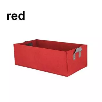 1 шт., контейнер для рассады, ткань, мешок для выращивания, прямоугольная садовая кровать с ручками для овощей S красный