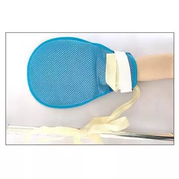 1 шт. контрольные перчатки, медицинские перчатки для повторного использования, для предотвращения заражения рук, предотвращения травм пальцев, фиксированные ограничения для пальцев синий