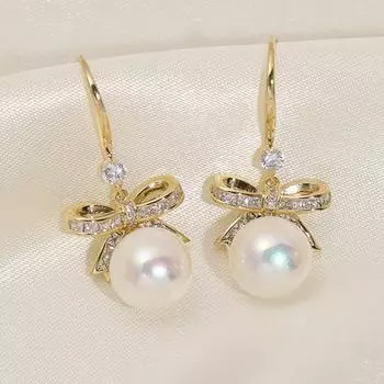 1 шт. Корейская версия высококачественных нишевых дизайнерских сережек-бантов с жемчугом, темпераментные серьги-диски без противомоскитной спирали для женщин