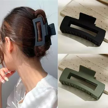 1 шт., корейские однотонные большие коготь для волос, элегантная пластиковая заколка в виде краба, новые заколки для волос, заколки для волос, головные уборы для женщин и девочек, аксессуары для волос