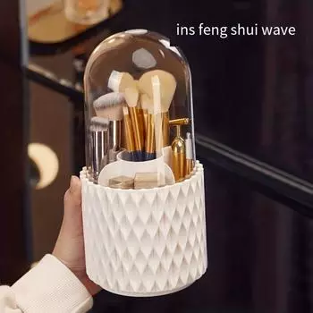 1 шт. Коробка для хранения косметики, многофункциональное ведро для хранения кистей для макияжа, пылезащитный прозрачный настольный ящик для хранения карандашей