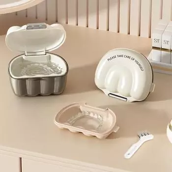 1 шт., коробка для хранения зубных протезов, портативная, для замачивания зубов, маленькая и портативная коробка для хранения зубных брекетов и ретейнеров, невидимое хранение L