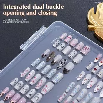 1 шт., коробки для хранения накладных ногтей, демонстрационная доска для дизайна ногтей, стеллажи для маникюрных принадлежностей, контейнер для маникюрных принадлежностей A2