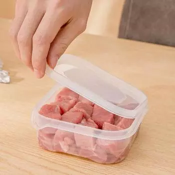 1 шт. Коробки для хранения продуктов питания, холодильник, замороженное мясо, овощи, коробка для хранения свежих продуктов, прозрачная кухонная герметичная коробка для хранения S