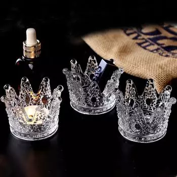 1 шт. Корона Ins Стиль ожерелье кольцо органайзер тарелка свет роскошный подсвечник европейский камея подсвечник маленькие украшения стекло