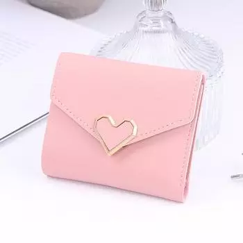 1 шт. Кошелек с сердечком для женщин, мини-кошелек для монет, карман для карт, клатч для девочек розовый