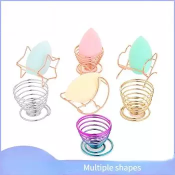 1 шт., косметическая подставка для пуховок, полка для хранения, металлический держатель для губки для макияжа, стойка в форме яиц для сушки, коробка для хранения косметических продуктов