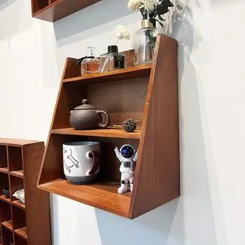 1 шт., косметическая витрина, деревянные полки, стеллаж для хранения, органайзер, настольный ящик для хранения духов