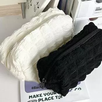 1 шт., косметичка, однотонный пенал, креативная сумка-подушка, сумка большой вместимости для девочек, школьные принадлежности, коробка для канцелярских принадлежностей