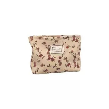1 шт. Косметичка в стиле ретро с цветочным принтом, симпатичные вельветовые корейские чехлы для хранения, органайзер, дорожная сумка