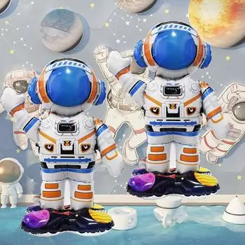 1 шт. Космическая тематическая вечеринка на день рождения ракета астронавт воздушный шар день рождения фото сцена украшение реквизит 65inch