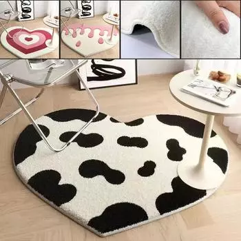 1 шт. ковер для гостиной, милый мультяшный мягкий домашний декор, гардеробная, спальня, плюшевый коврик, нескользящий пушистый коврик, украшение для гостиной 40x40cm