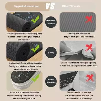 1 шт. коврик для йоги с весами, нескользящий, экологически чистый, для фитнеса, упражнений на живот, коврик для тренировок, для домашнего фитнес-оборудования A