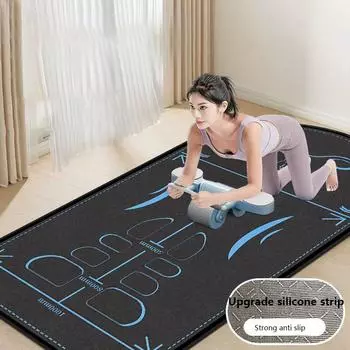 1 шт. коврик для йоги с весами, нескользящий, экологически чистый, для фитнеса, упражнений на живот, коврик для тренировок, для домашнего фитнес-оборудования чёрный