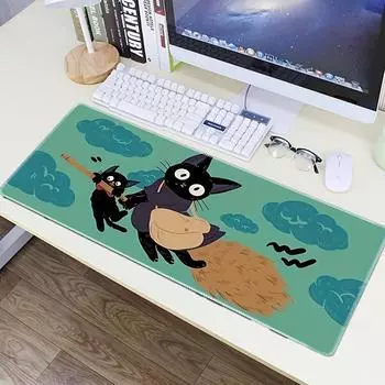 1 шт. Коврик для мыши с изображением кошки, большой коврик для мыши для офиса с изображением мужчины и женщины, толстый коврик для клавиатуры с изображением мультфильма и милой игры, коврик для стола