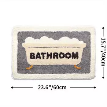 1 шт. Коврик для пола в туалете, впитывающий нескользящий коврик для ванной комнаты, коврик для ног в дверном проеме туалета, коврик для ванной комнаты в туалете, коврики для кухни, спальни, 15.75*23.62inch розовый