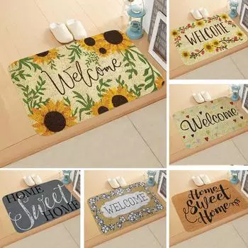 1 шт. Коврик для прихожей из фланелевого материала, нескользящий, прочный, уличный, коврик для прихожей, можно стирать в стиральной машине 40x60cm