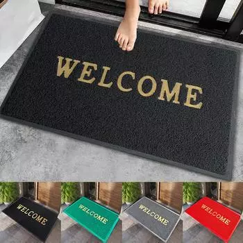 1 шт. Коврики для дома, прочный уличный коврик, прямоугольный, смоляной, противоскользящий, можно резать, кухонный ковер 38*58cm серый