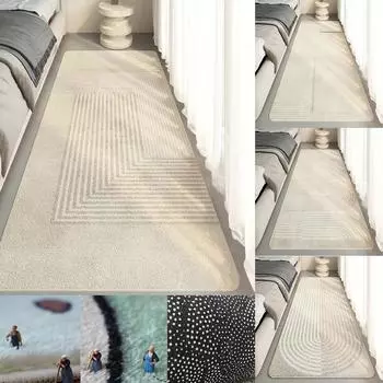 1 шт. Коврики для спальни, прикроватное одеяло, длинная полоска, плюшевый коврик для пола в передней части кровати, гостиная, диван, журнальный столик, нескользящий коврик для ног, декор комнаты 40x120CM