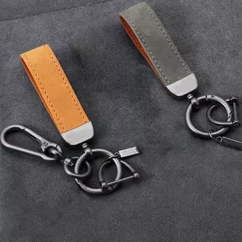 1 шт. кожаный брелок для ключей, подарки, кожаные автомобильные брелоки, автомобильные аксессуары, пряжка чистого цвета, автомобильный брелок для ключей, подвески для сумок автомобиля