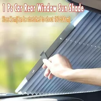 1 шт., козырек от солнца на заднее окно автомобиля, автомобильные чехлы, солнцезащитные козырьки, защита для лобового стекла автомобиля, автомобильные аксессуары 46*160