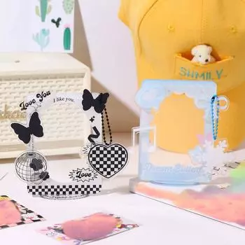1 шт. Kpop Idol подставка для фотокарточек для девочек, милая крутая бабочка, кошачья лапа, звезда, друг семьи, акриловая подставка, кавайный держатель для карт