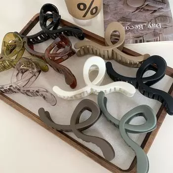 1 шт. Крабовая клешня роскошные акриловые модные аксессуары для девочек элегантные заколки для волос волнистые шпильки серебряный/чёрный