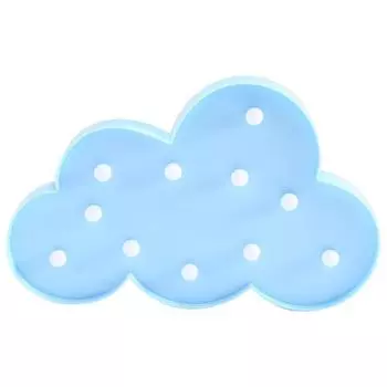 1 шт., красивое белое/синее облако, светодиодная ночная теплая лампа, шатер, хорошие подарки для украшения детской комнаты синий